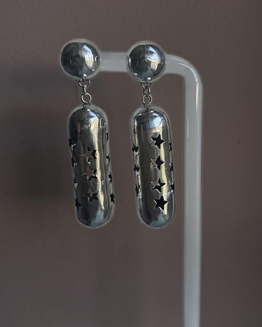 OLD Cylindrical Star Cut-Out Earrings
