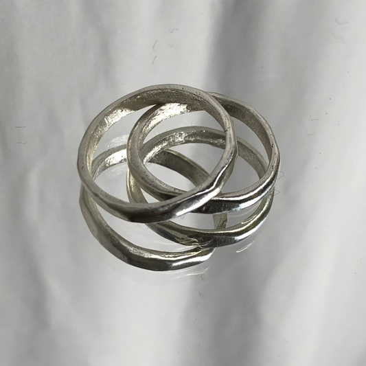 Hammered Stack Ring
